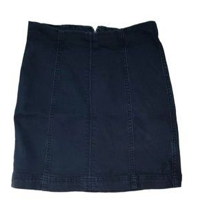 Free People Black Women's Denim Mini Skirt Waist 24"